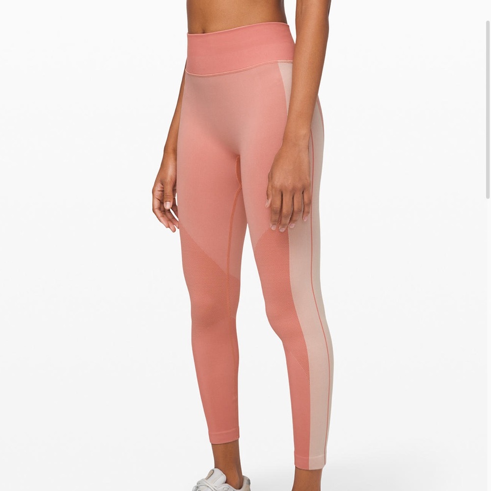 NWT Lululemon Ebb to Train tights pants pink
